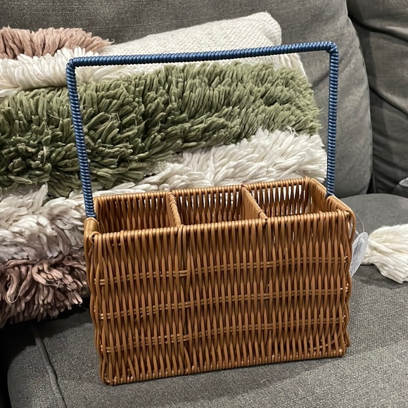 Target Bullseye Playground Rectangle Utensil Holder 3 Slot Woven - Picture 1 of 8